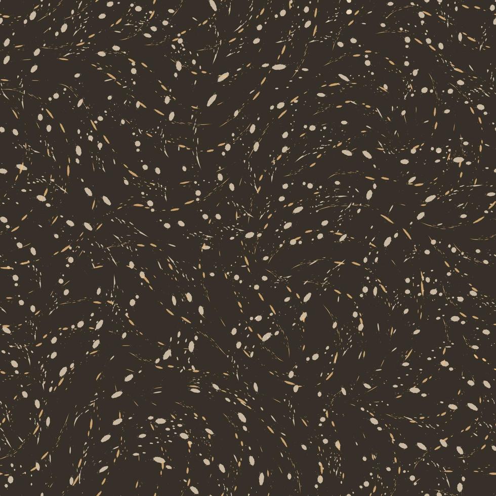 Vector seamless pattern di colore beige su uno sfondo marrone di gocce rotonde o schizzi. trama per tessuto o confezione, disegno per la stampa su carta da imballaggio