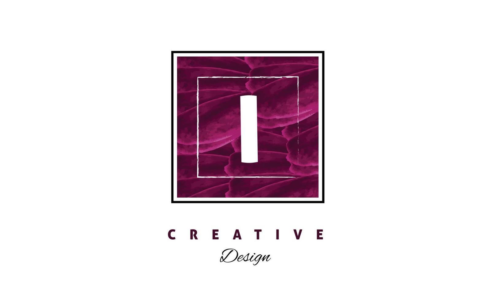 io lettera logo design icona con elegante rosa acqua colore spazzola. creativo di moda vettore logo design. eps