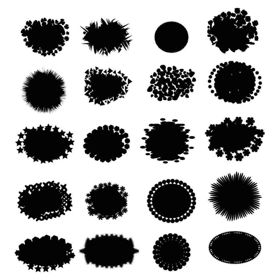 spazzola ictus astratto forme, vettore