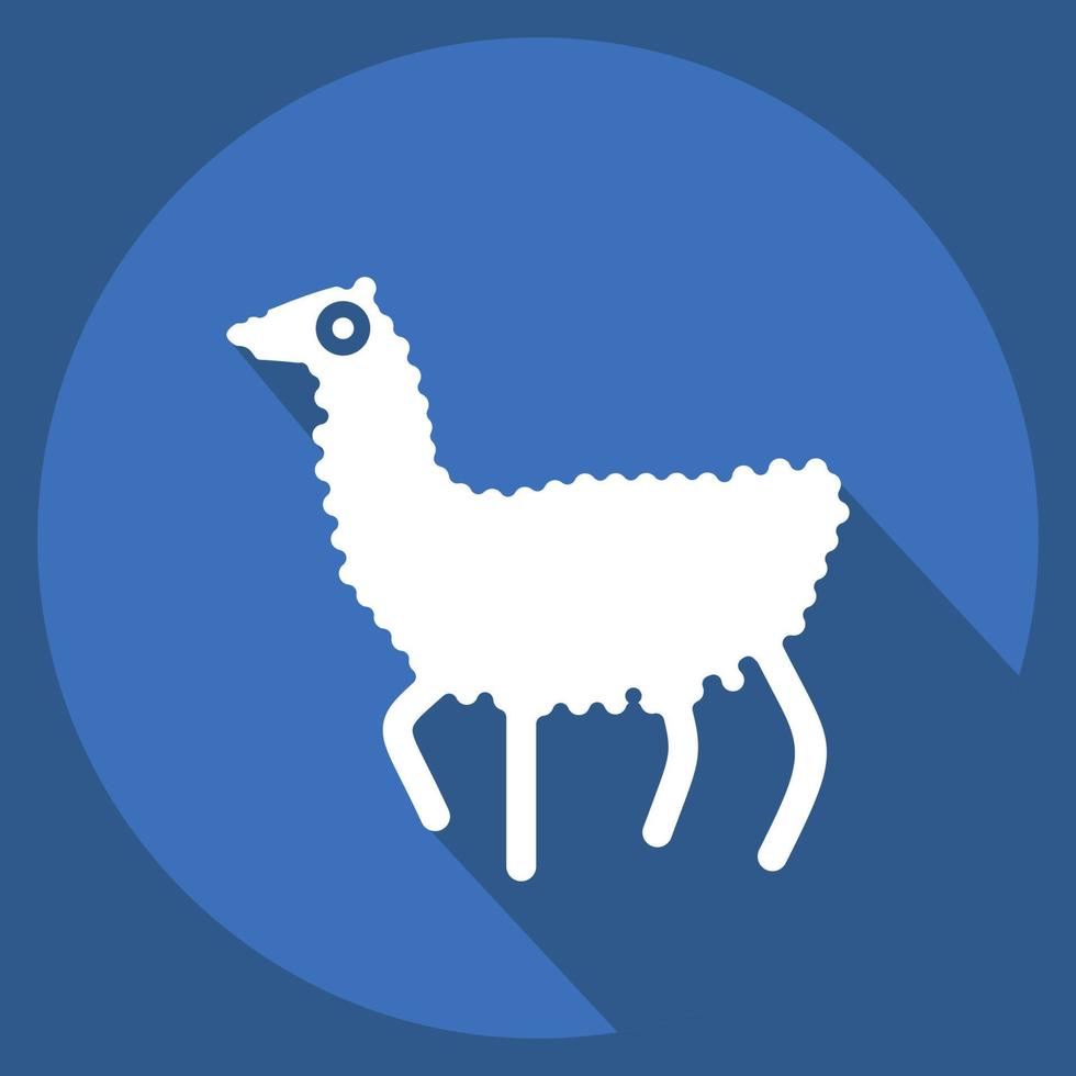 icona lama. relazionato per domestico animali simbolo. semplice design modificabile. semplice illustrazione vettore