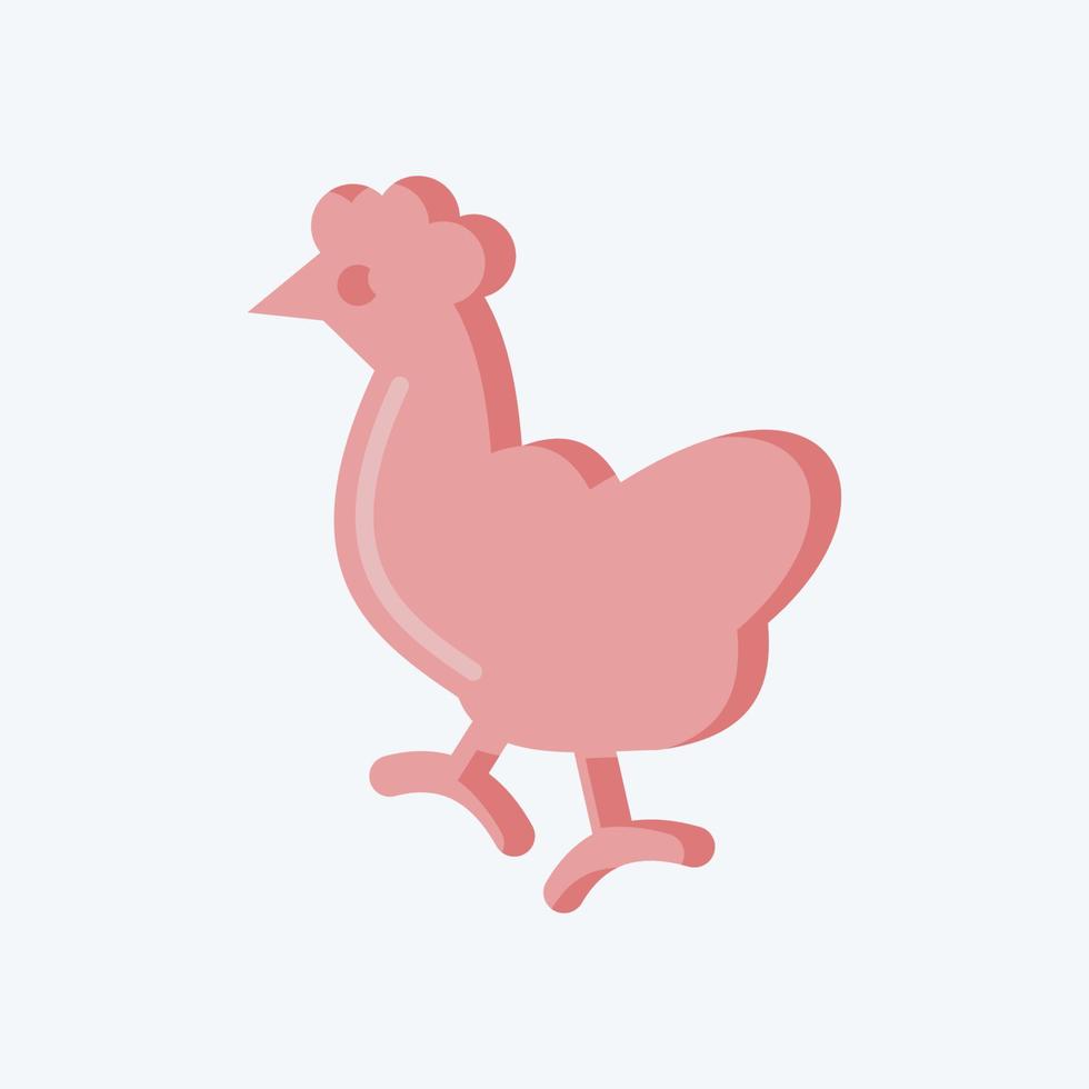 icona pollo. relazionato per domestico animali simbolo. semplice design modificabile. semplice illustrazione vettore