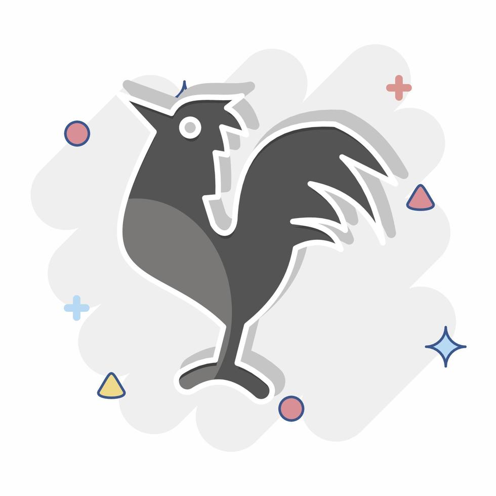 icona gallo. relazionato per domestico animali simbolo. semplice design modificabile. semplice illustrazione vettore