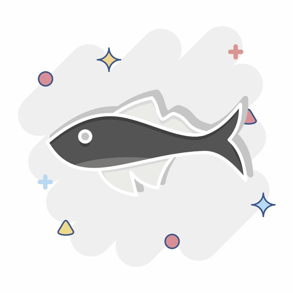 icona pesce. relazionato per domestico animali simbolo. semplice design modificabile. semplice illustrazione vettore