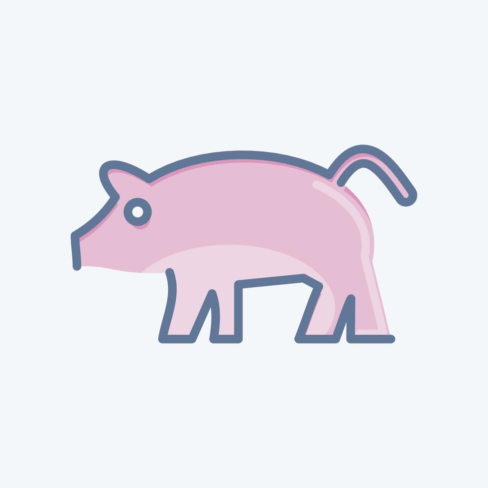 icona maiale. relazionato per domestico animali simbolo. semplice design modificabile. semplice illustrazione vettore