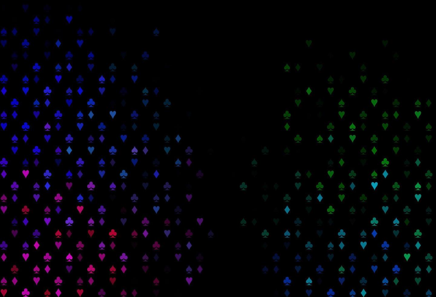 multicolore scuro, layout vettoriale arcobaleno con elementi di carte.