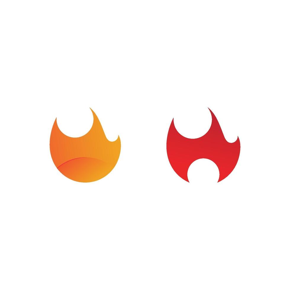 Icona di vettore di logo di fiamma di fuoco, icona di design illustrazione