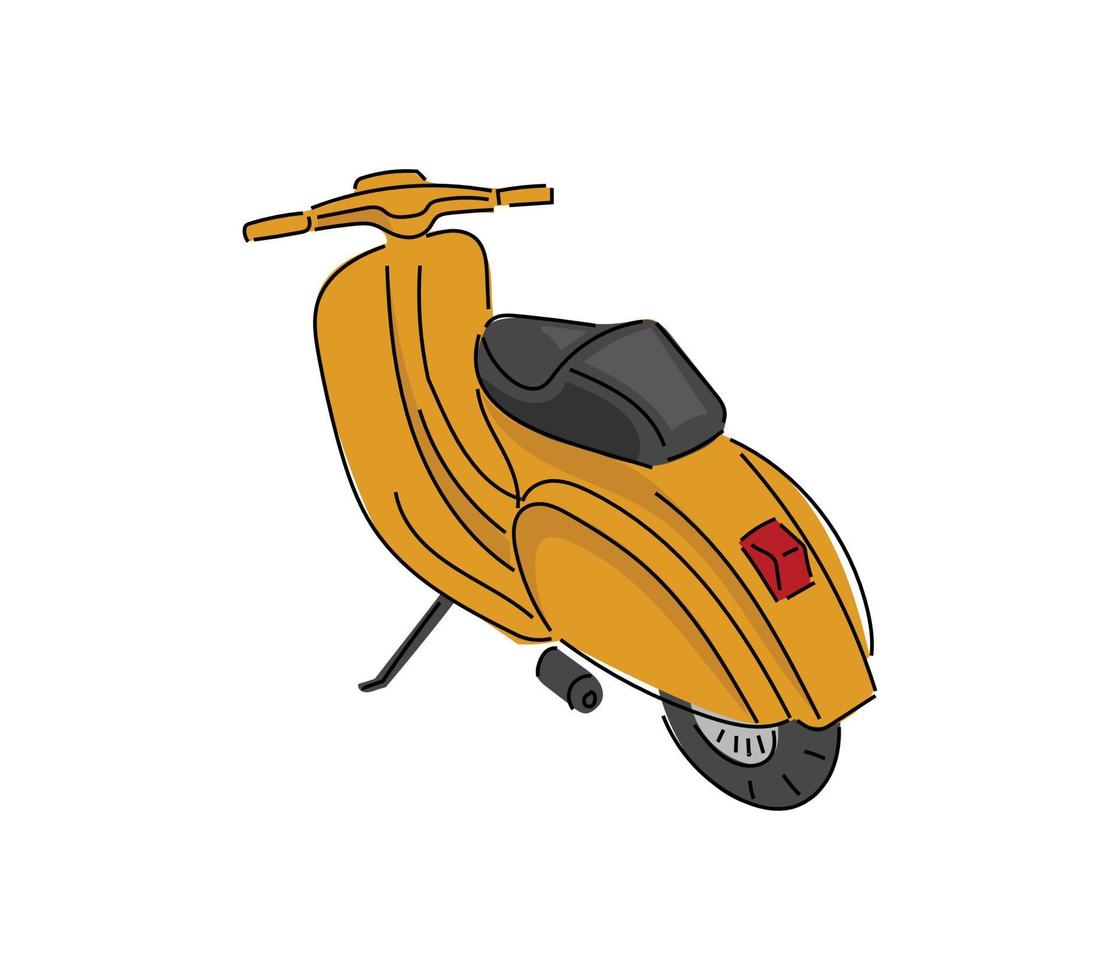 classico vespa scooter vettore illustrazione design