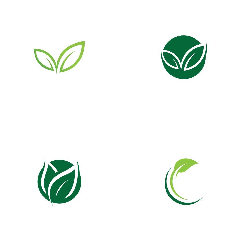 icona di vettore di natura ecologia logo foglia verde