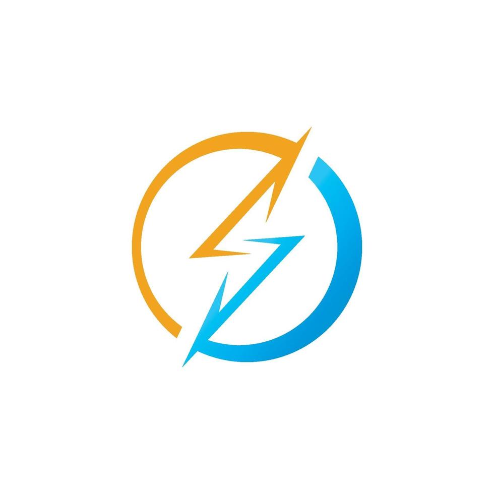 fulmini, icona di vettore del modello logo flash