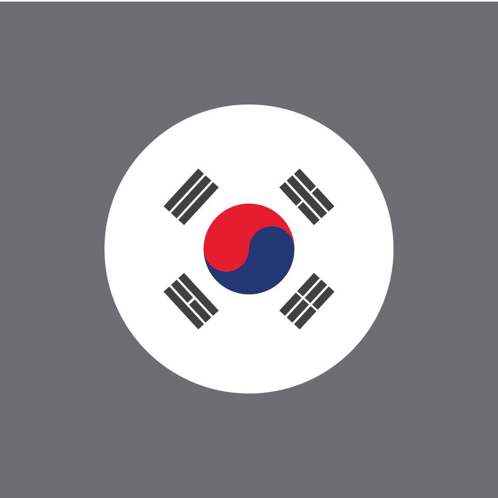 coreano bandiera vettore illustrazione design