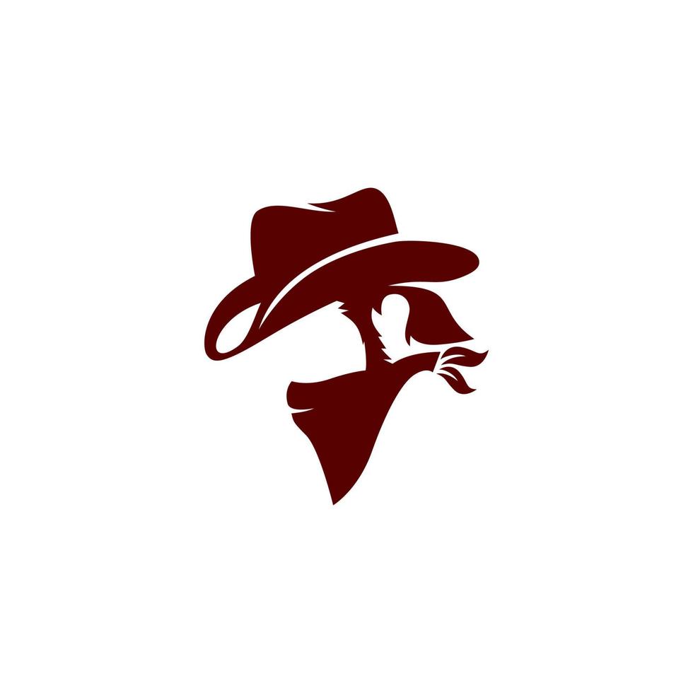 logo per un' azienda chiamato cowboy vettore