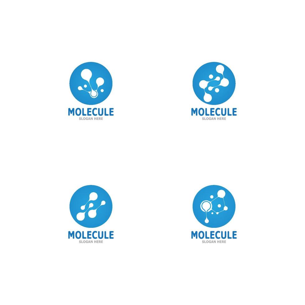 molecola logo vettore modello illustrazione