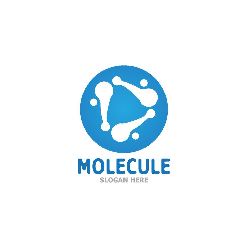 molecola logo vettore modello illustrazione