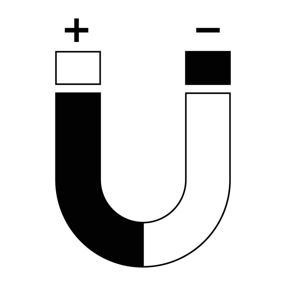 ferro di cavallo magnetico icona vettore