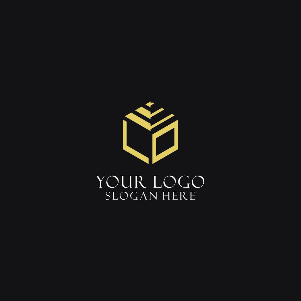 lo iniziale monogramma con esagono forma logo, creativo geometrico logo design concetto vettore