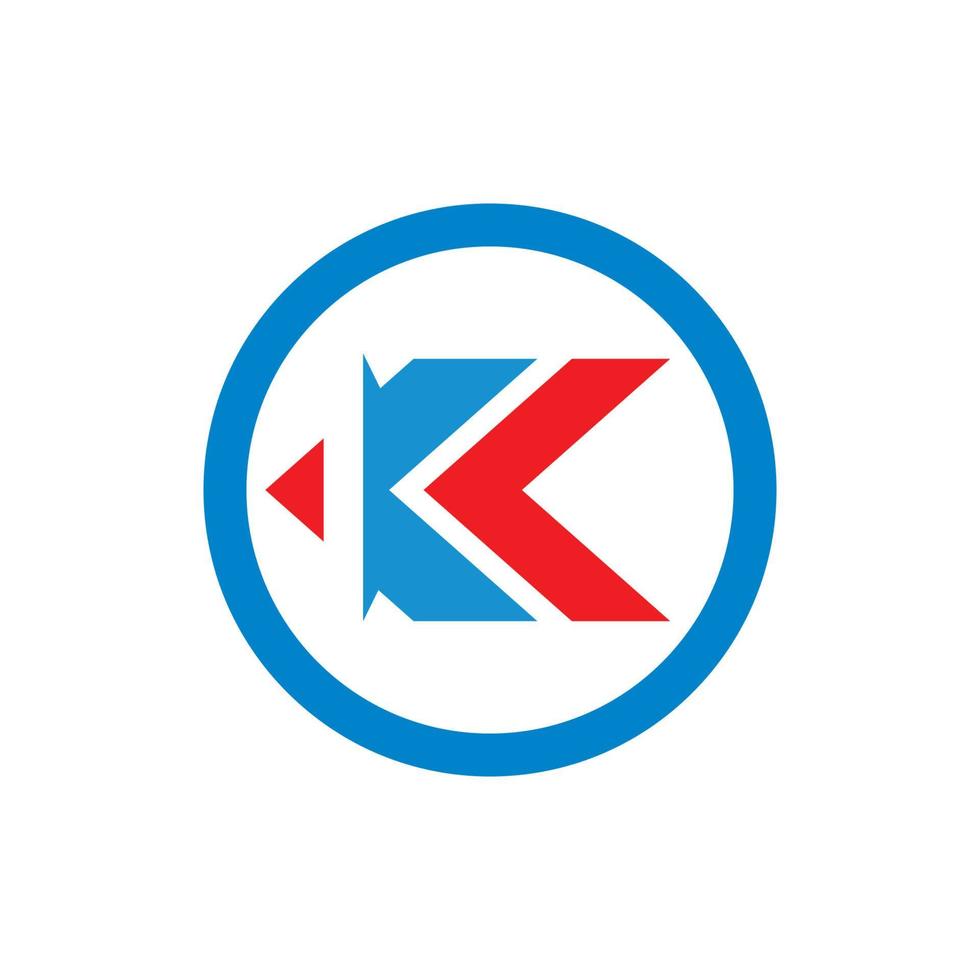 K lettera icona logo vettore illustrazione