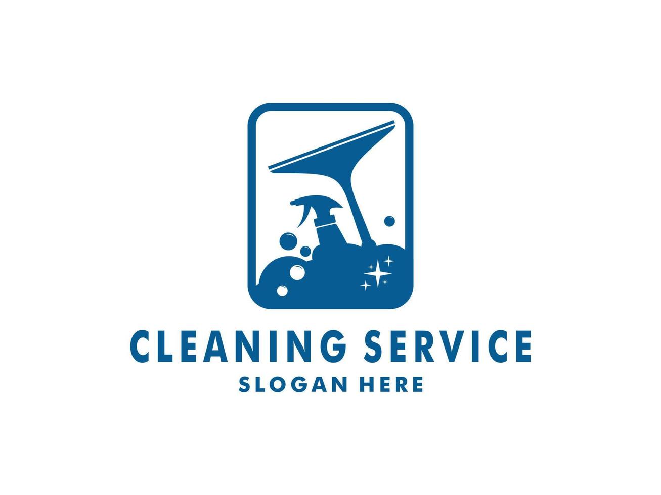 pulizia servizio logo vettore design ispirazione