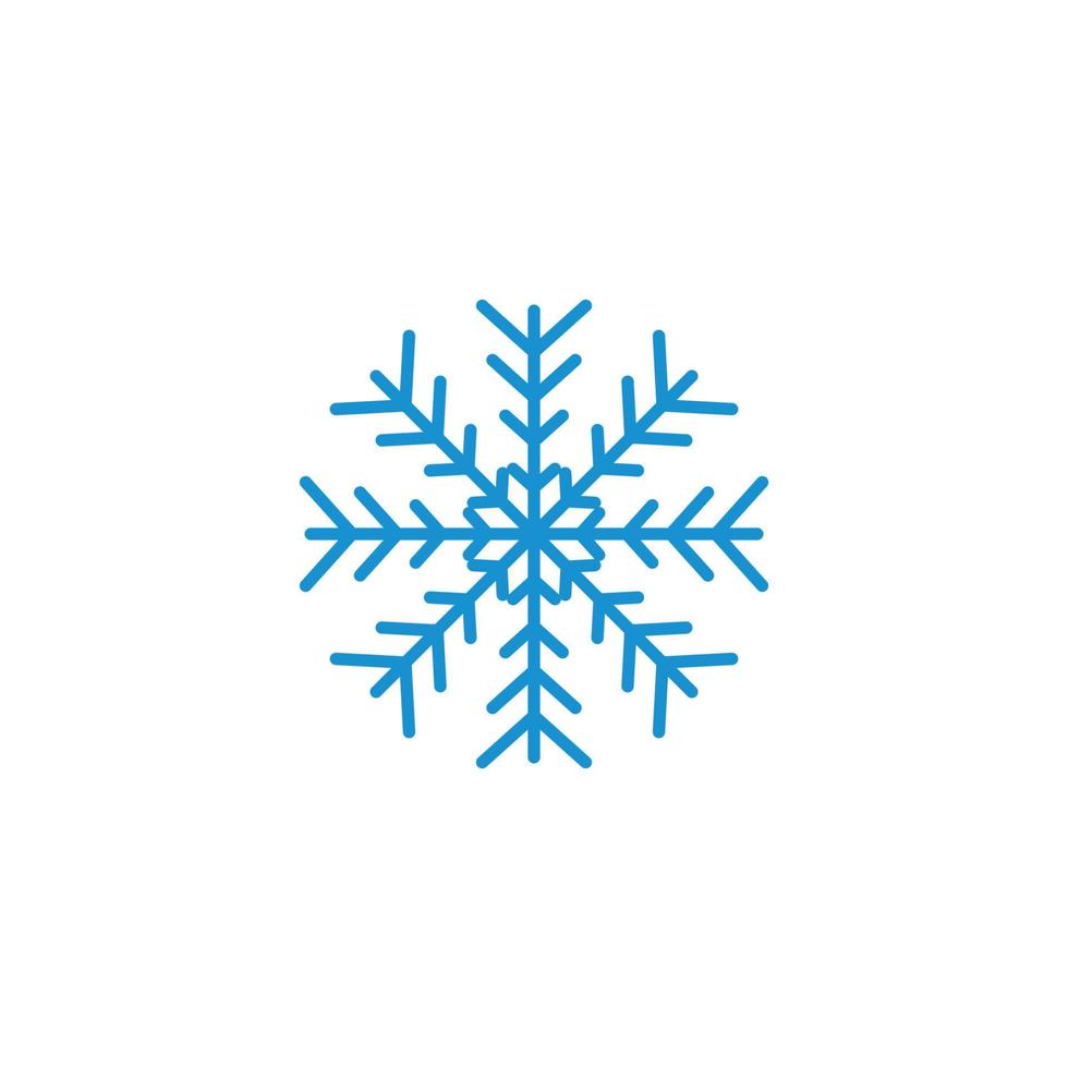 fiocco di neve logo icona vettore illustrazione design