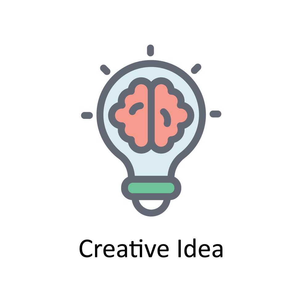 creativo idea vettore riempire schema icone. semplice azione illustrazione azione