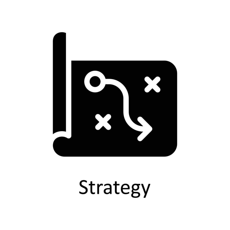 strategia vettore solido icone. semplice azione illustrazione azione