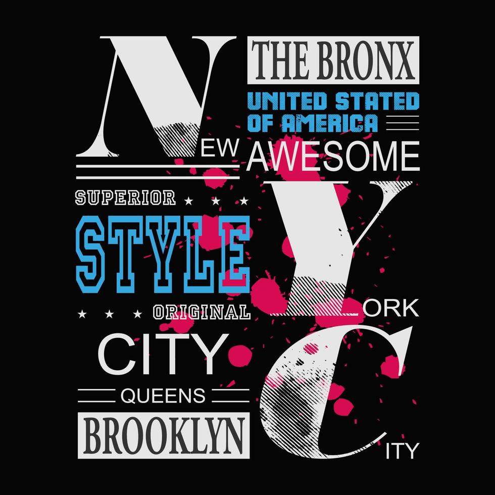 vettore nuovo York ,nyc testo logo, modello tipografia design