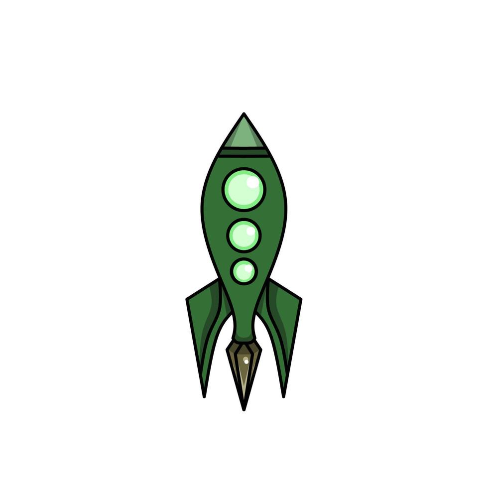 navicella spaziale icona, un' semplice navicella spaziale design con un elegante concetto vettore