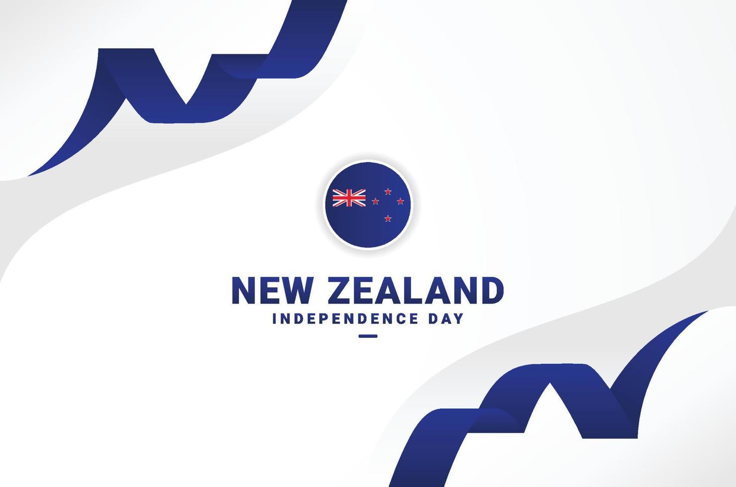 nuovo Zelanda indipendenza giorno sfondo con elegante nastro vettore
