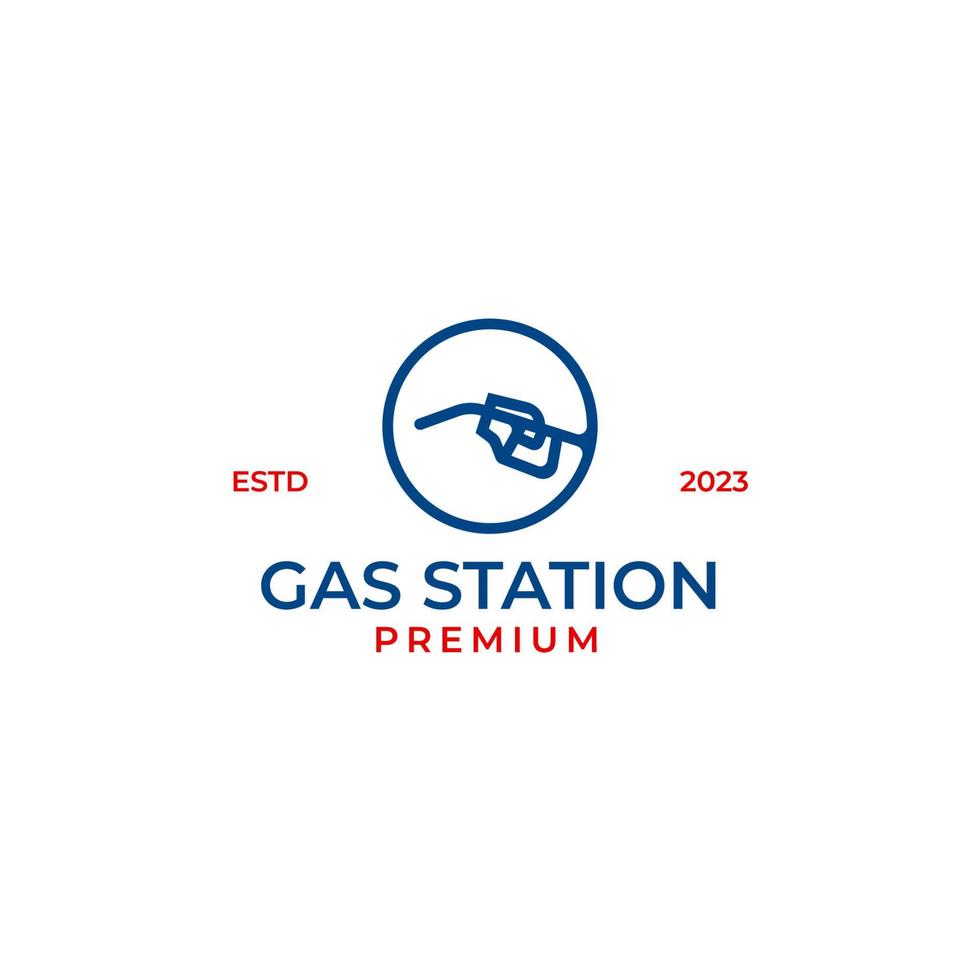vettore benzina pompa logo design concetto illustrazione idea