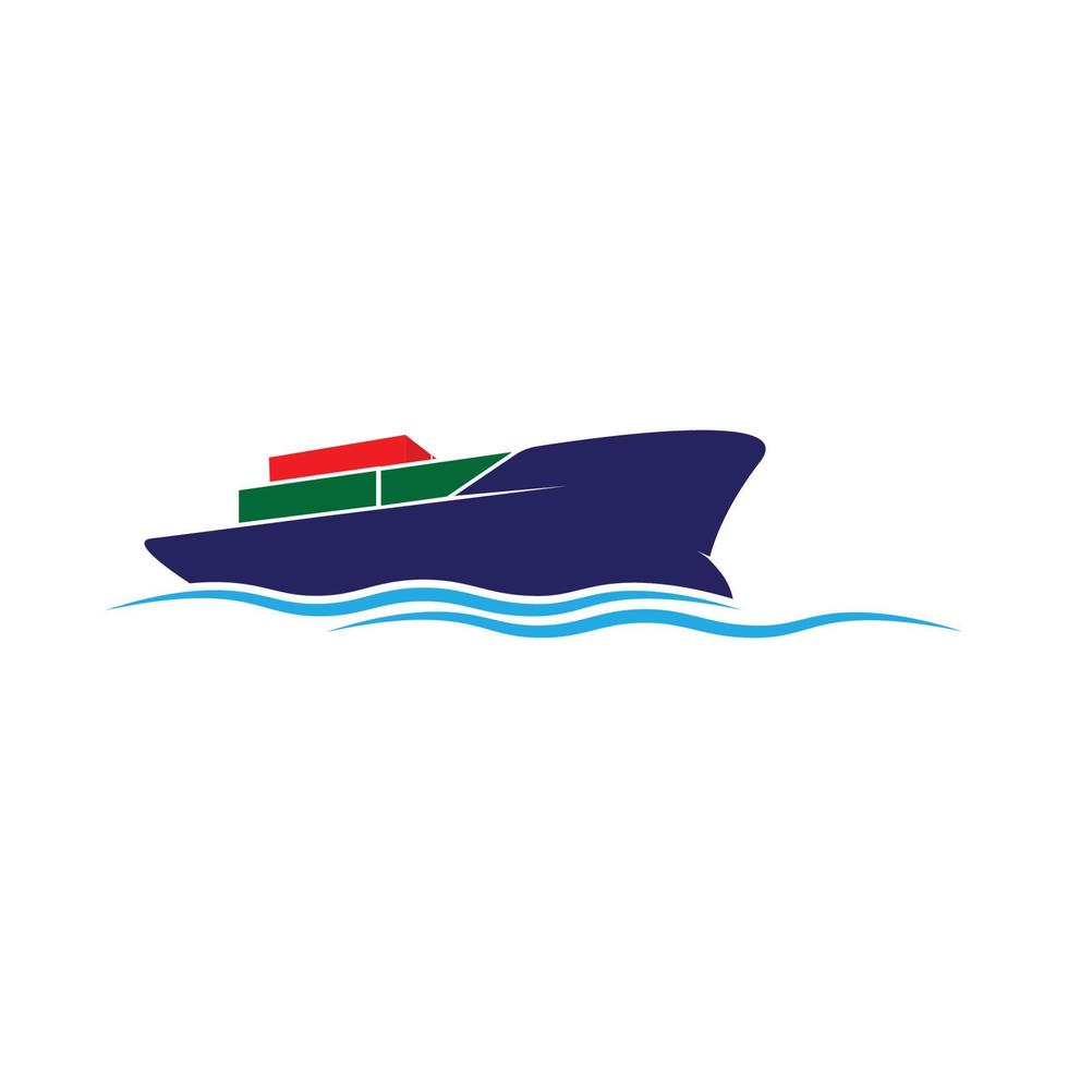 carico nave logo vettore