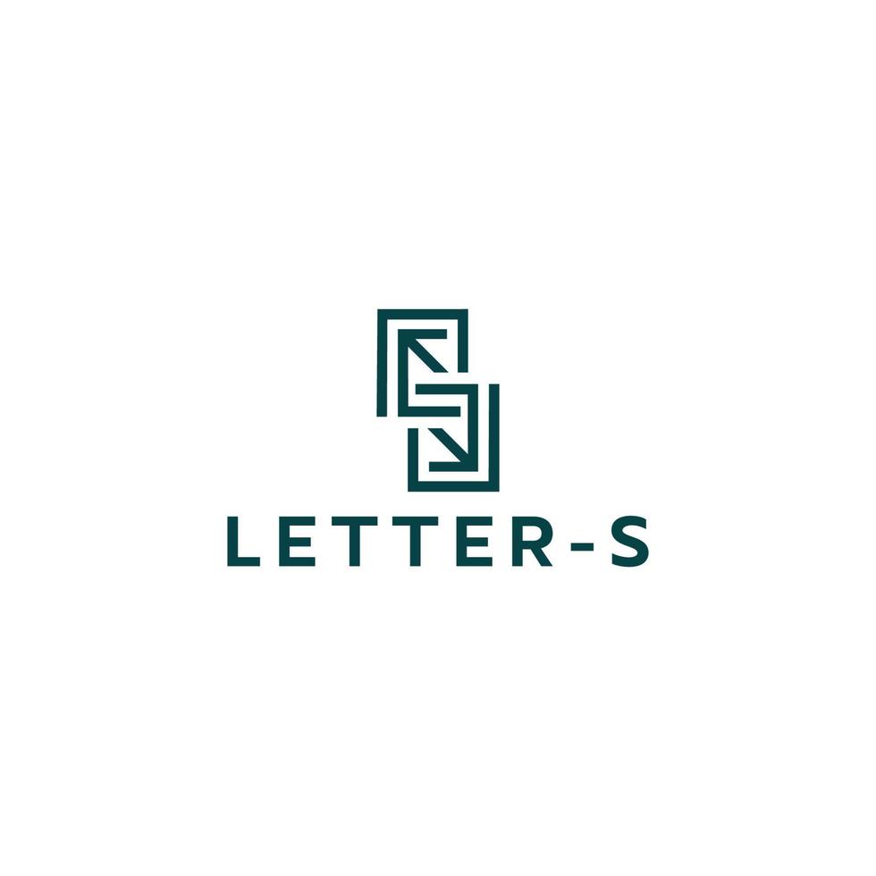 illustrazione di vettore del modello di progettazione di logo della lettera s