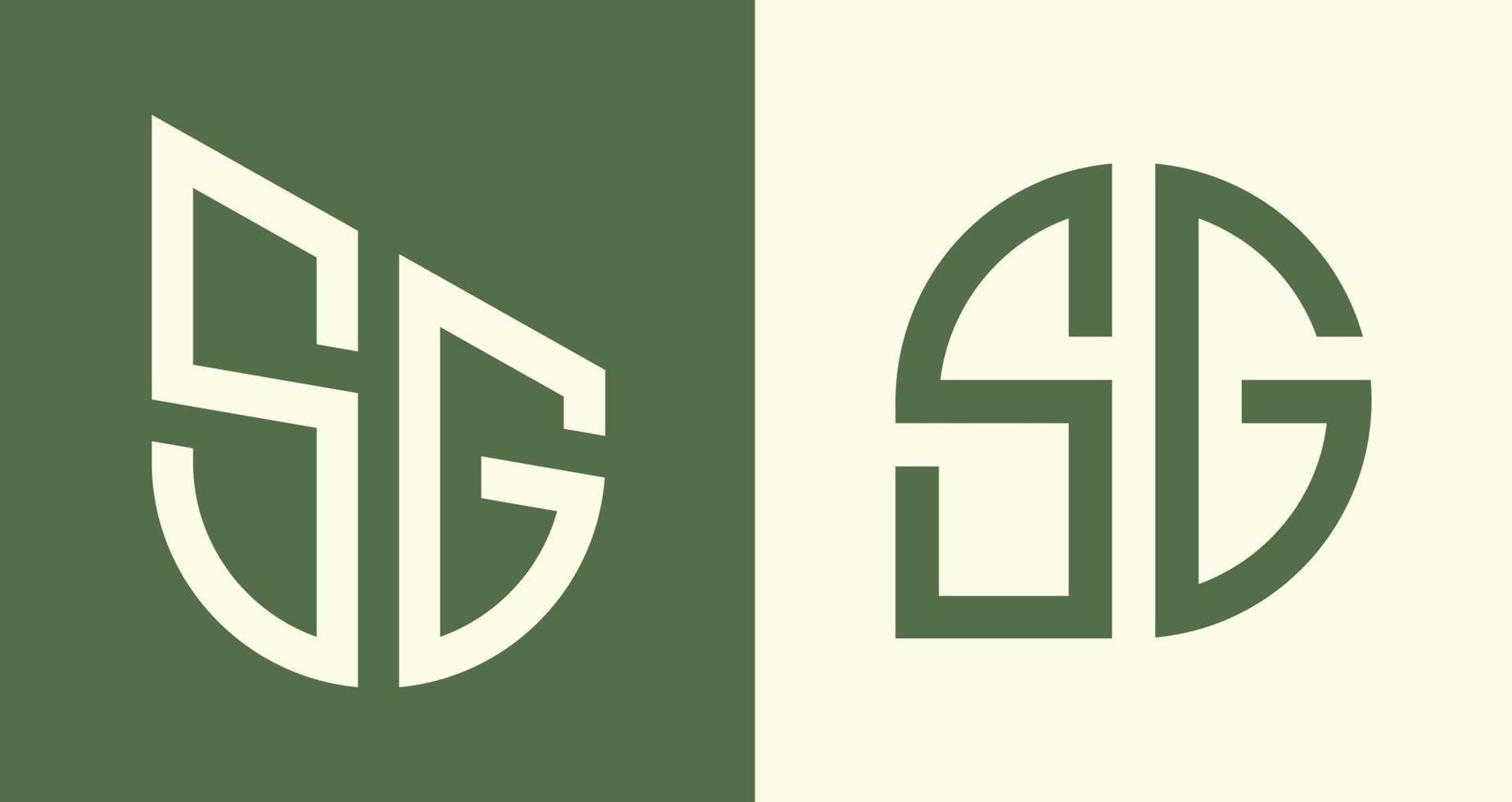 creativo semplice iniziale lettere sg logo disegni fascio. vettore