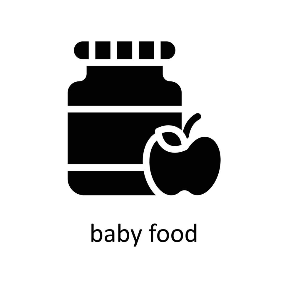 bambino cibo vettore solido icone. semplice azione illustrazione azione