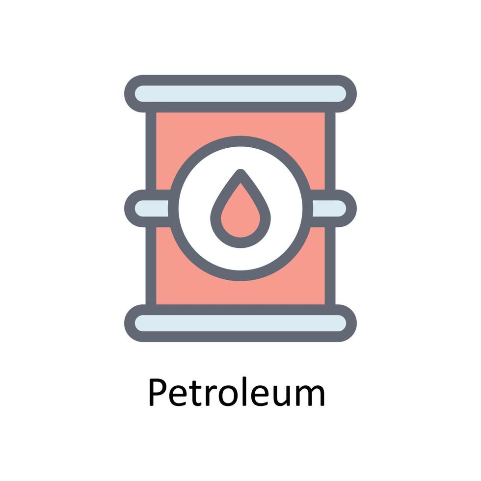 petrolio vettore riempire schema icone. semplice azione illustrazione azione