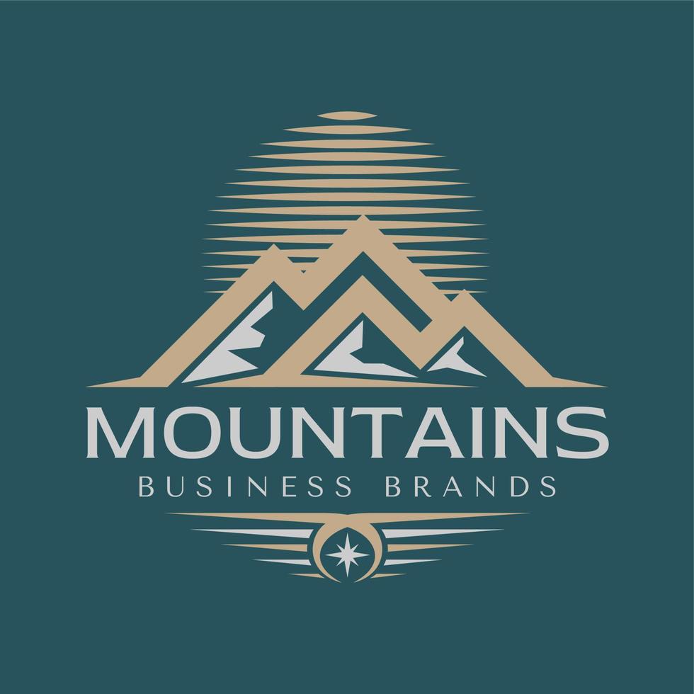 moderno montagna picco logo design. lusso montagna iniziale lettera m mm logo. vettore