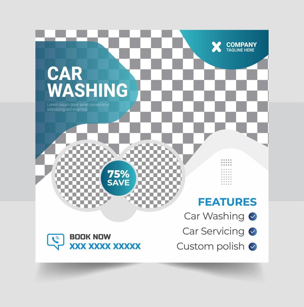 auto lavaggio servizio sociale media inviare bandiera design. auto lavaggio sociale media inviare bandiera modello impostare, auto lavare sociale media bandiera design modello. auto lavaggio marketing inviare bandiera design vettore