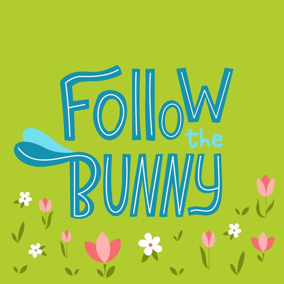 gioioso contento Pasqua disegnato a mano lettering per saluto carte, sociale media messaggi, adesivi. colorato caramella pastelli primavera vettore illustrazione nel piatto stile.