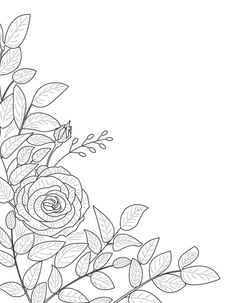 mano disegnato dettagliato isolato fiori rosa e le foglie impostato nel Vintage ▾ stile. esso può essere Usato per incisione, Foglio. vettore