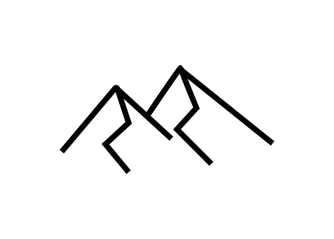 montagna icona logo design modello isolato illustrazione vettore