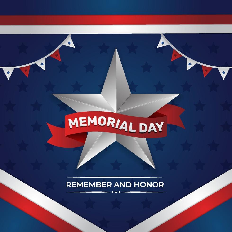 design del memorial day vettore