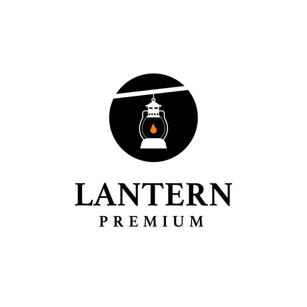 vettore lanterna classico lampada logo design concetto illustrazione idea