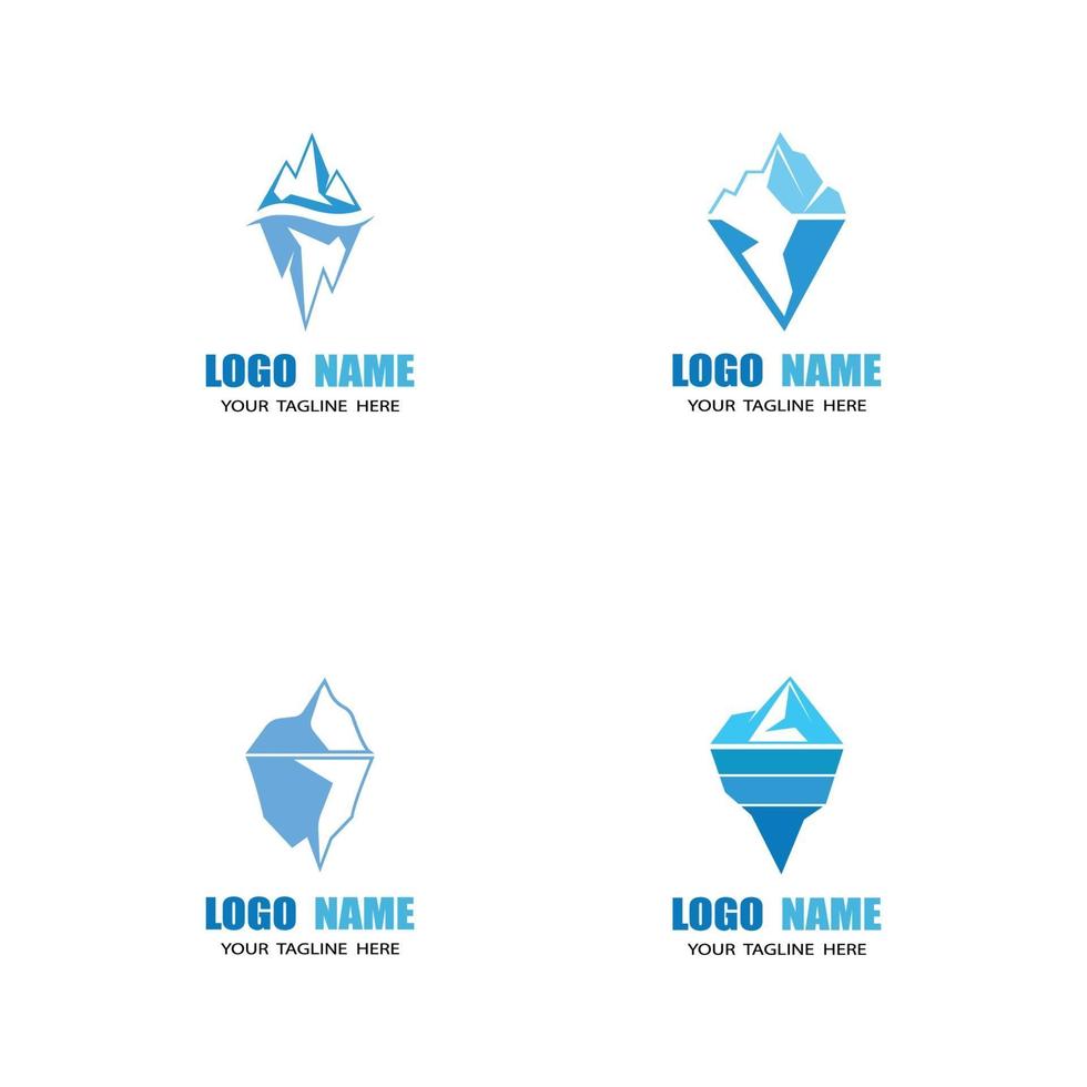 modello di logo di iceberg vettore