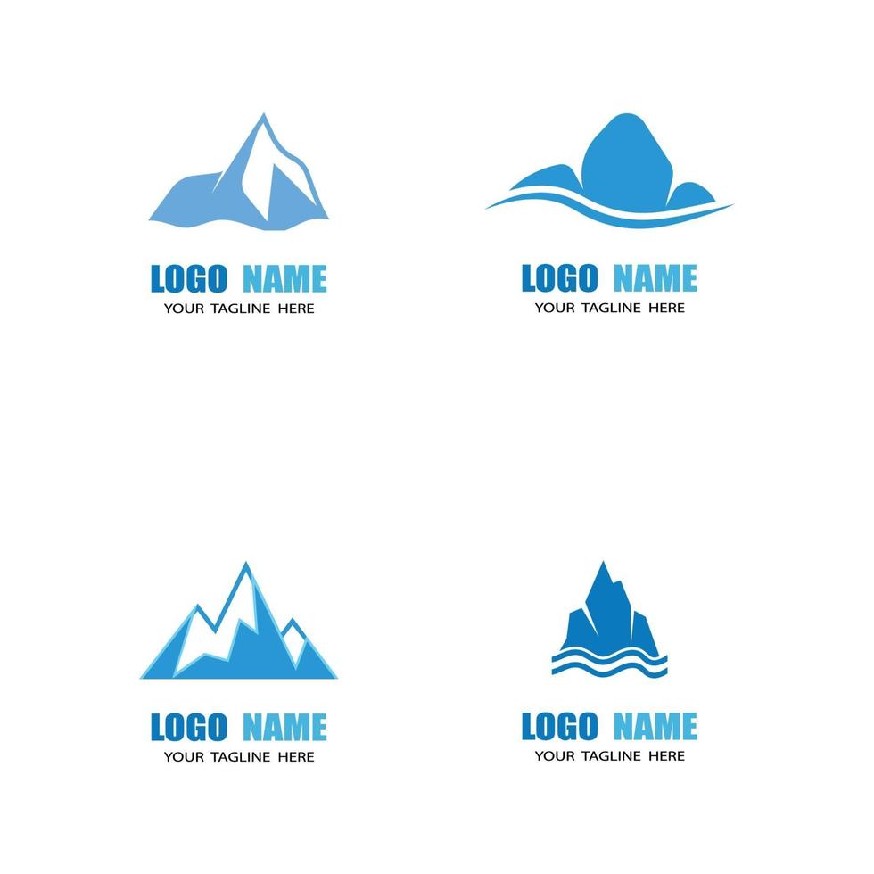 modello di logo di iceberg vettore