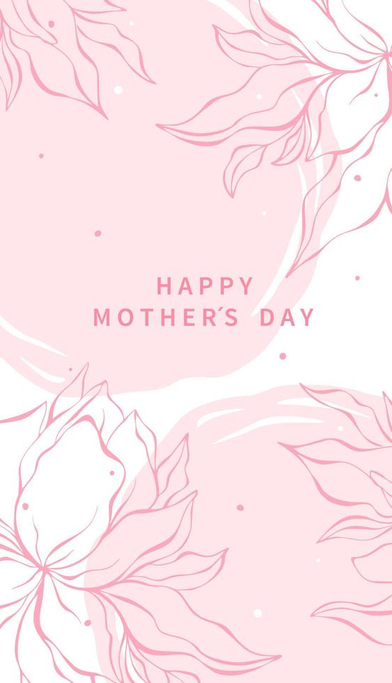 La madre di giorno carta con fiori nel pastello colori e testo. vettore illustrazione design per striscione, manifesto e sociale media