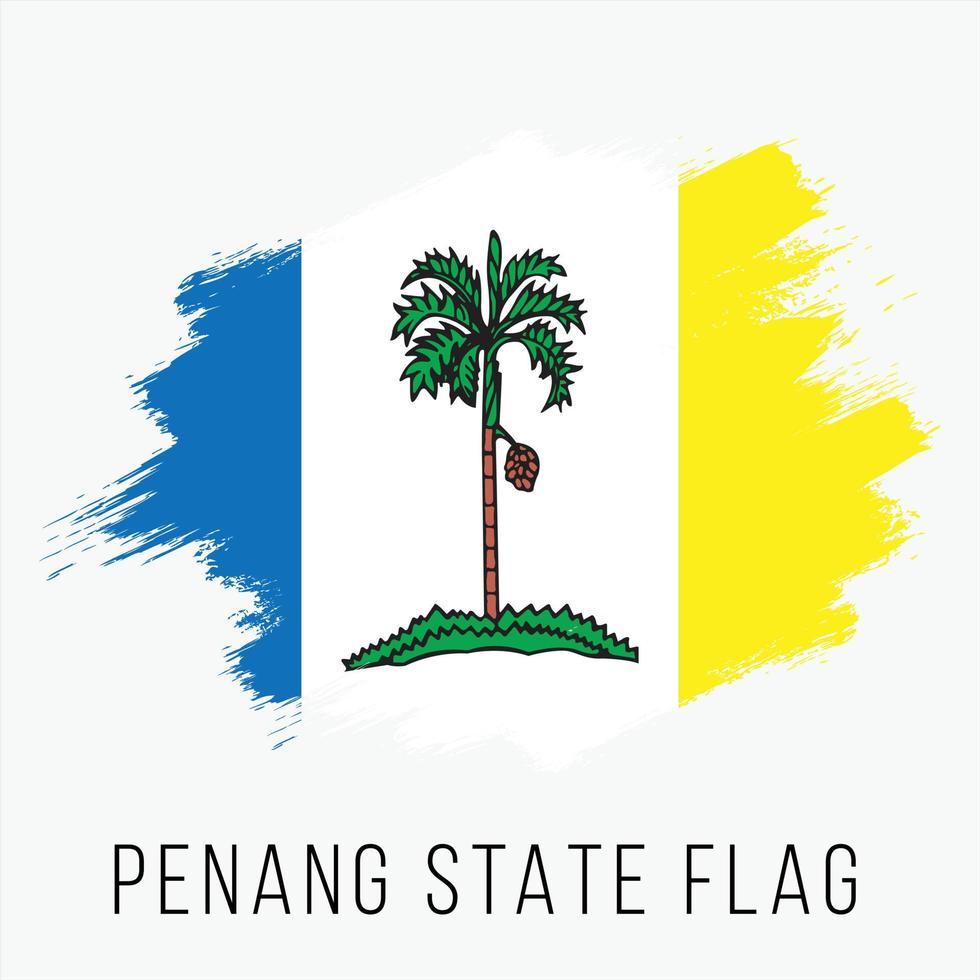 Malaysia stato Penang vettore bandiera design modello