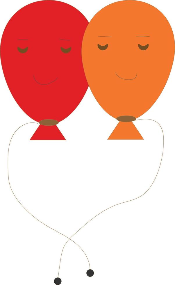 sorridente palloncini azione illustrazione vettore