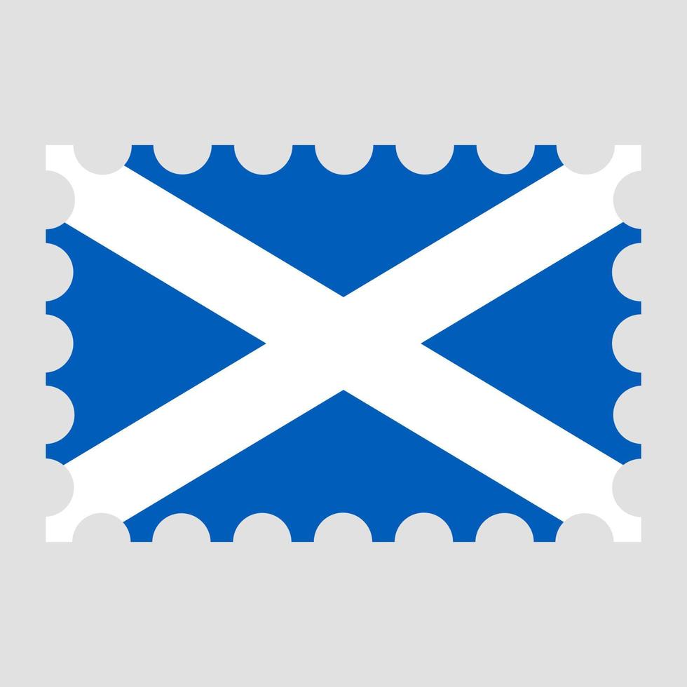 affrancatura francobollo con Scozia bandiera. vettore illustrazione.