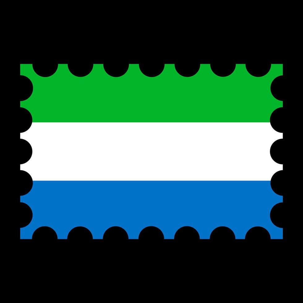 affrancatura francobollo con sierra Leone bandiera. vettore illustrazione.
