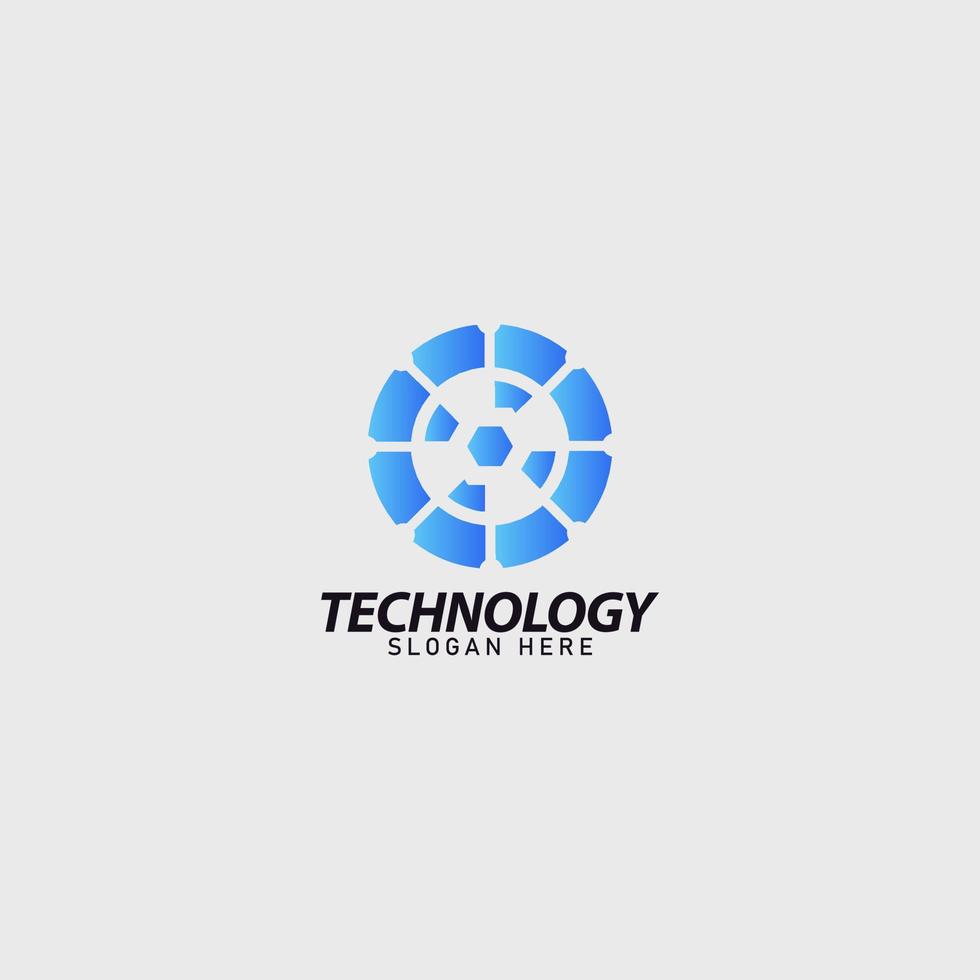tecnologia attività commerciale logo semplice design idea vettore