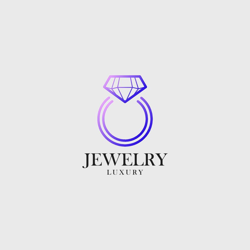 gioielleria lusso diamante marca logo con pendenza colore vettore