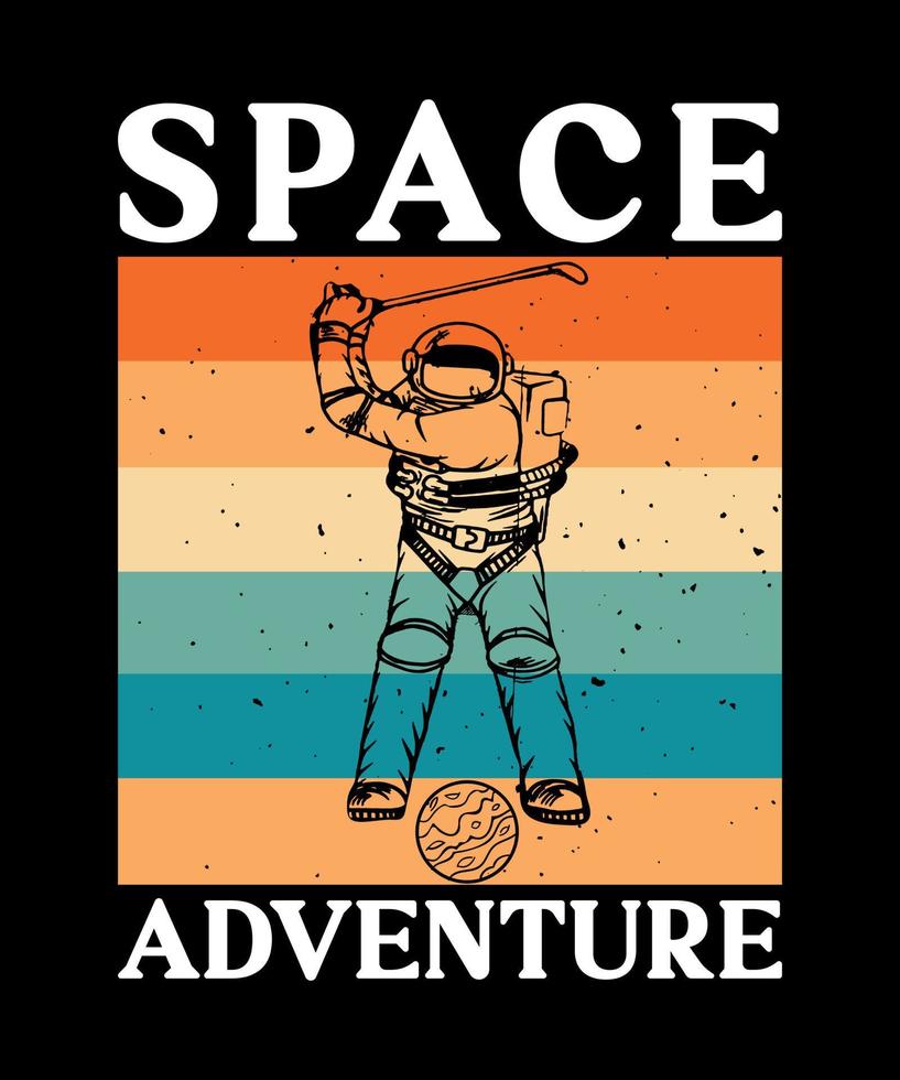 spazio illustrazione logo vettore maglietta design astronauta illustrazione design